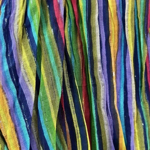 SOFT‎ SURROUNDINGS Bohemian Embellished Multi Print Art To Wear Sz S Full Gypsy - Picture 12 of 16